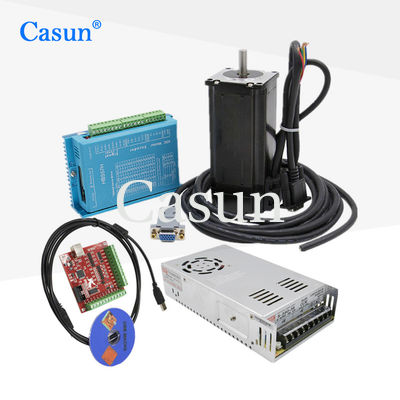İyi fiyat Casun 2 Faz Nema 23 hibrit adım motor 57x57x69mm 4N.m yüksek tork 4.0A 4 eksenli / CNC için 3 eksenli kazı makinesi çevrimiçi