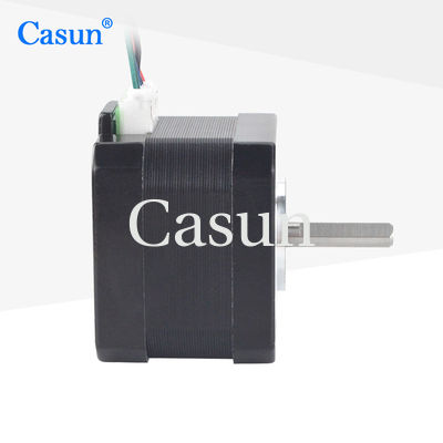 2 fazlı 1.8 derece DC Hibrit Adımlı Motor 34mm uzunlukta NEMA 17 Kesin kontrol
